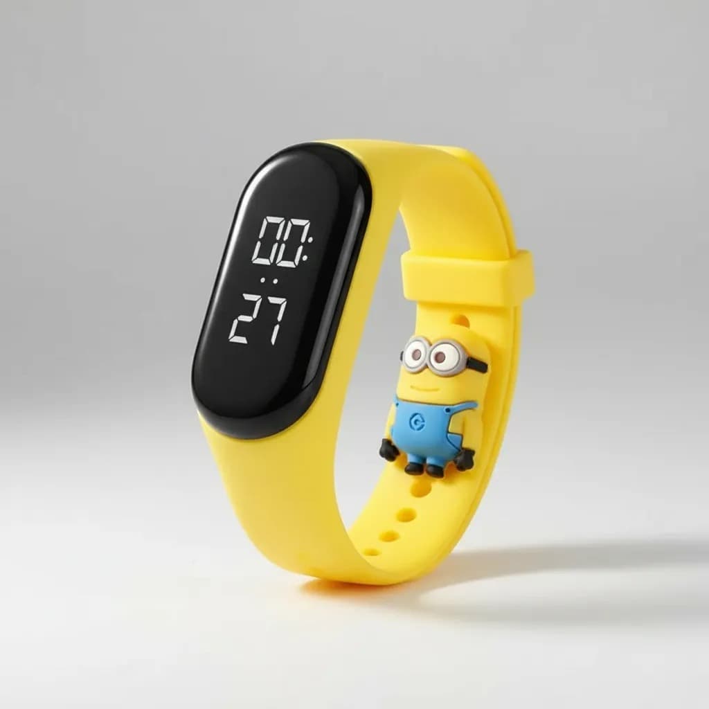 Relógio Minions 2 Digital Led Infantil À Prova D'água
