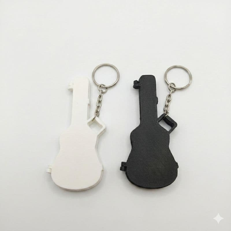 chaveiro case violão / guitarra para palheta personalizado , acompanha palheta