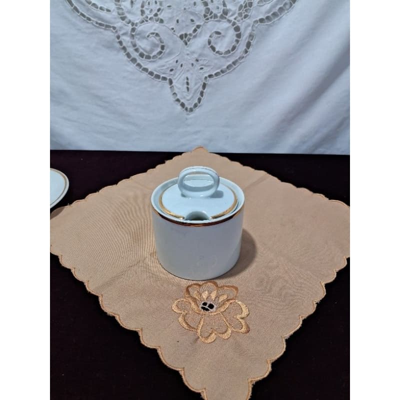antiga açucareiro Porcelana Steatita/antiguidade