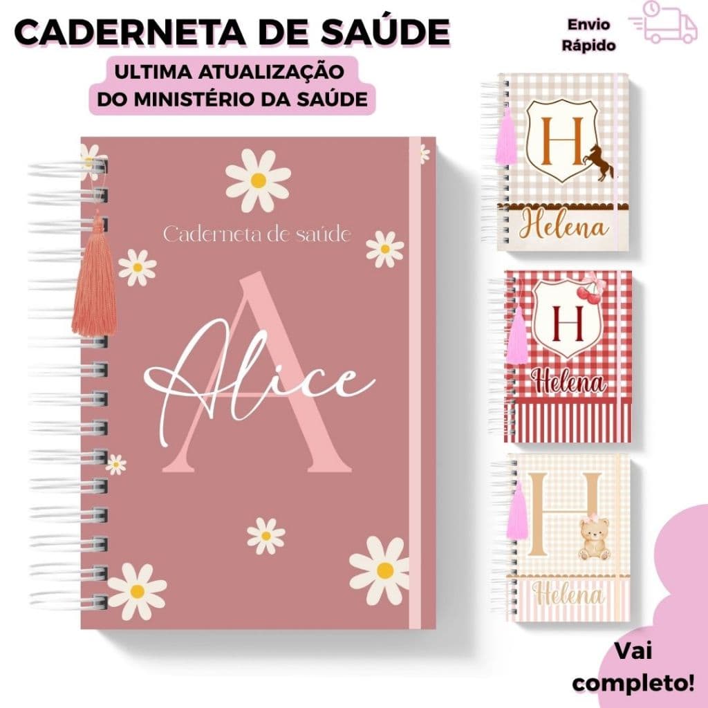 CADERNETA DE VACINAÇÃO INFANTIL PERSONALIZADA - ATUALIZADA