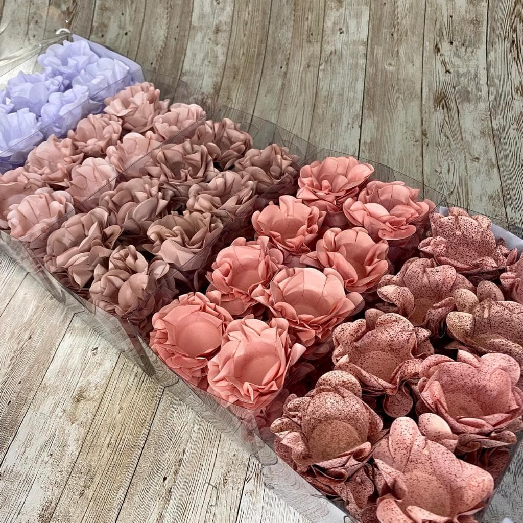 200 forminhas para doces finos STYLE 5 cores BRANCA + PESSEGO + RS CHA + ROSA NUDE + ROSE GOLD para casamentos e festas