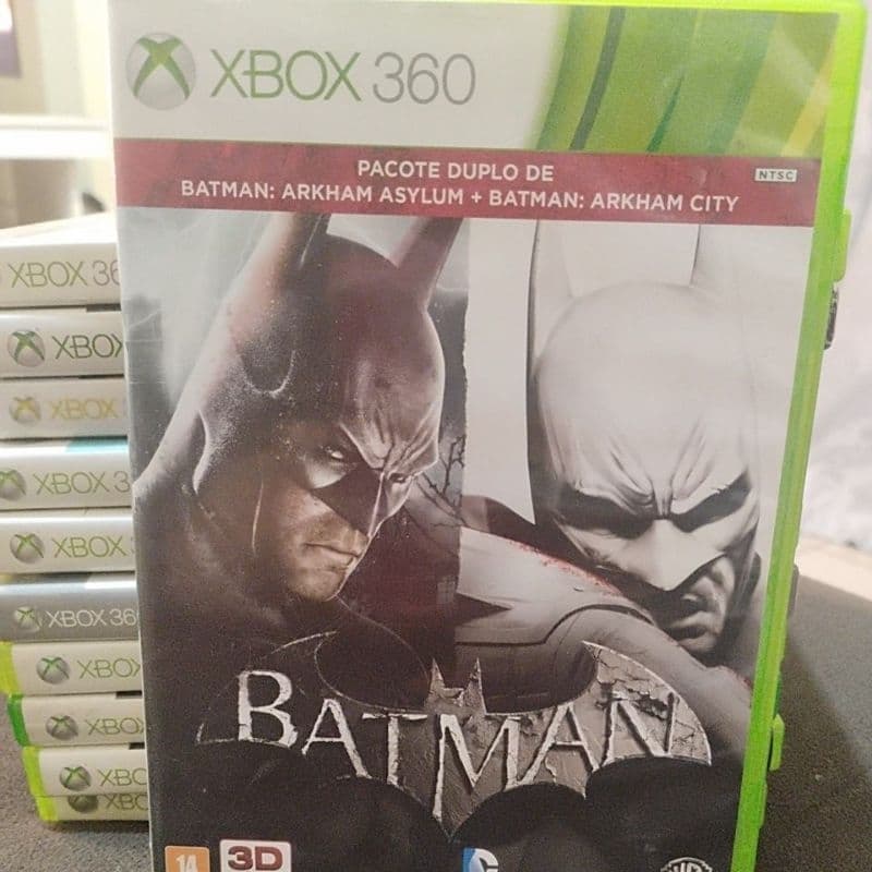 Batman pacote Duplo Arkham Asylum+City Xbox360 Original Mídia Física