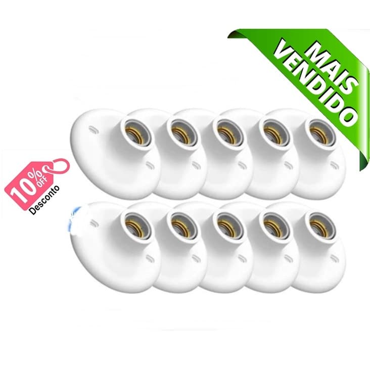 30 Luminárias Plafonier Plafon Redondo Lâmpada Teto Bivolt E27 Soquete Bocal 100w