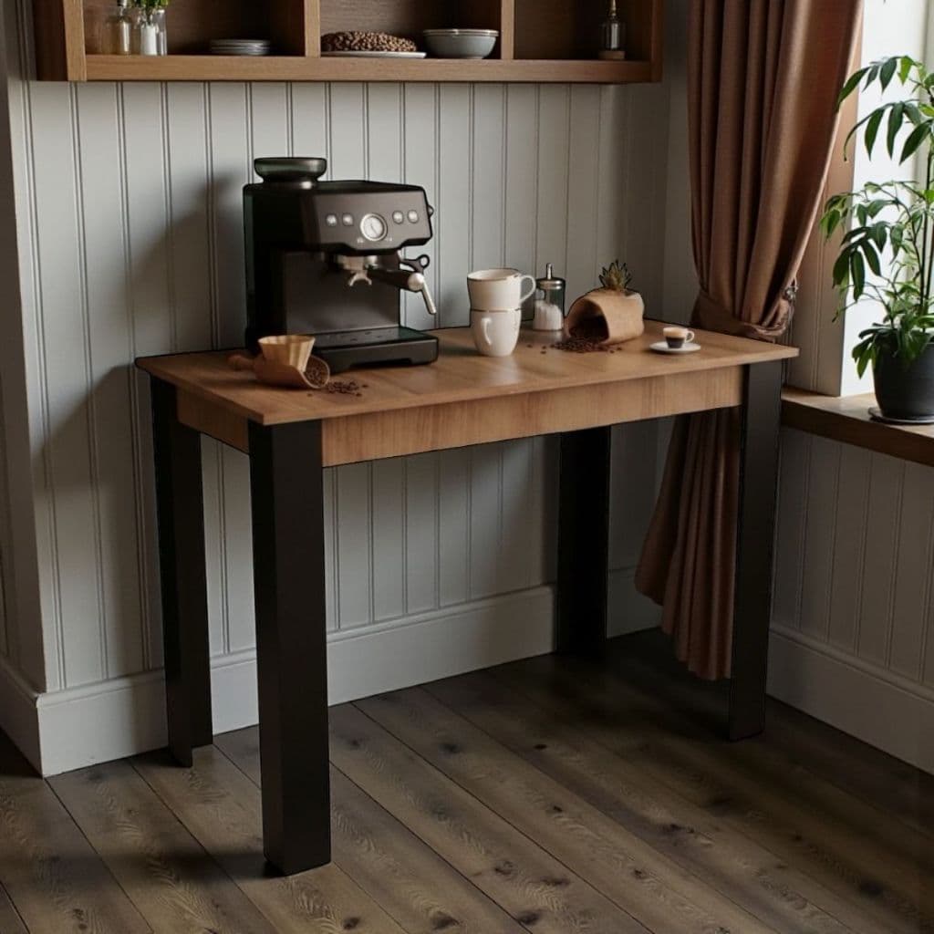 Mesa Aparador Buffet com Design Industrial para Espaço do Café