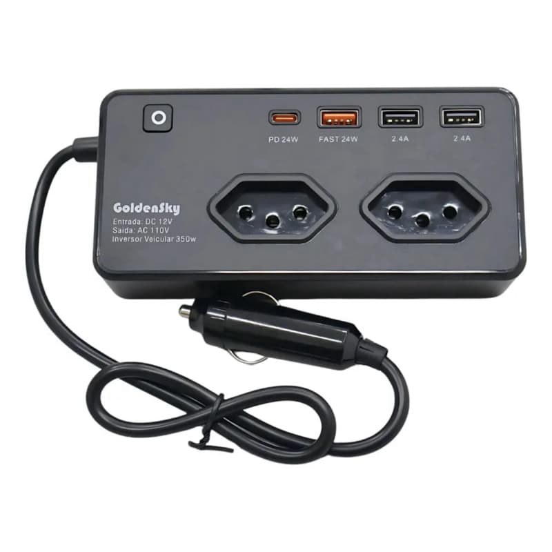 Inversor Conversor 350W 12v Para 110v Tomada + 4 Usb 5v 1.2a