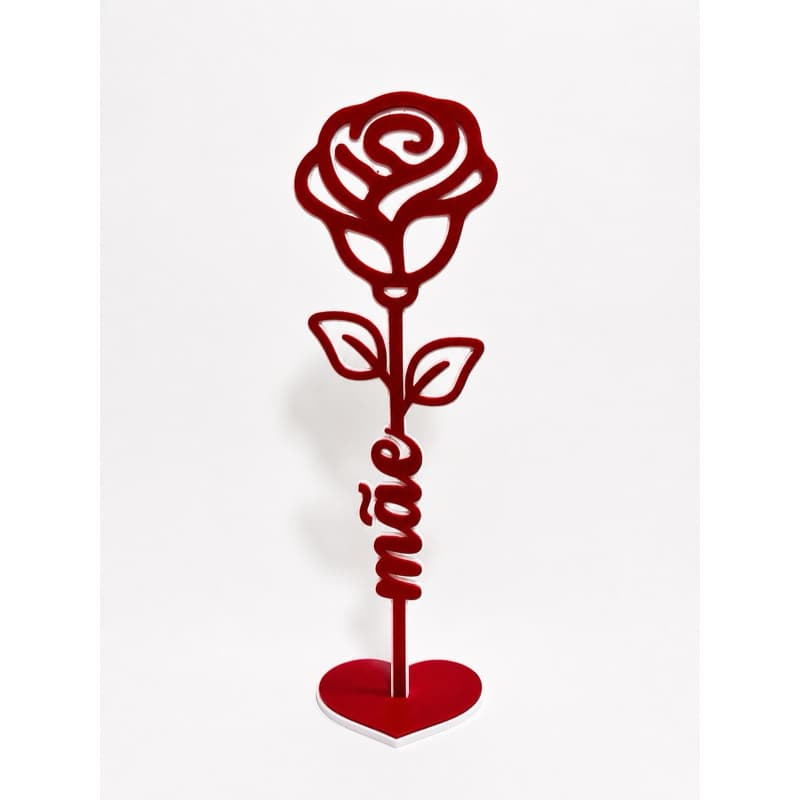 Flor Rosa Decorativa minimalista em 3D