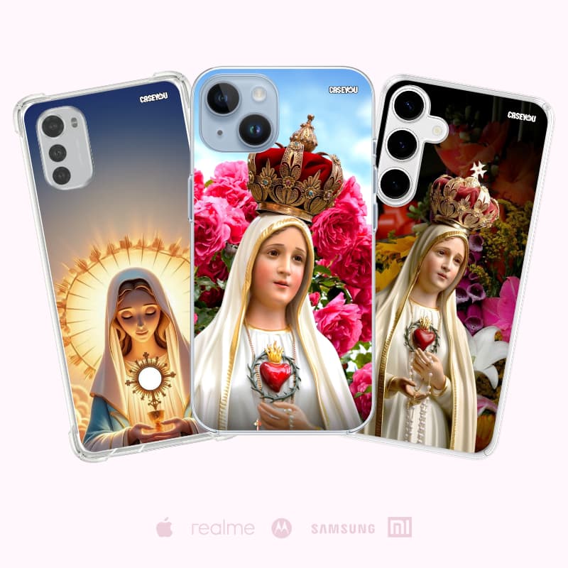 Capinha Celular Personalizada Nossa Senhora de Fátima Alta Qualidade
