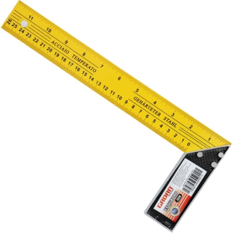 Esquadro Carpinteiro 30cm Régua Metálica 90 Graus Precisão Profissional