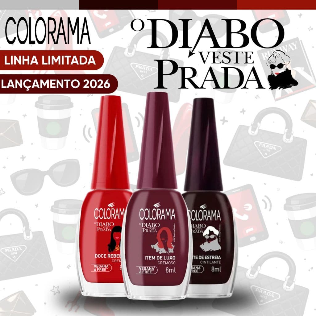Esmalte Colorama Lançamento O Diabo VestePrada Vegano Esmalte Atacado 6 Free 8ml