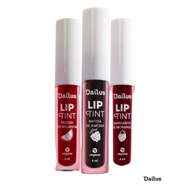 Lip Tint Dailus Labial Vegano Efeito Natural Longa Duração Alta Pigmentação - Escolha o Seu