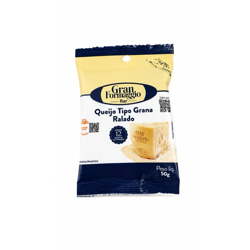 Queijo Tipo Grana Ralado Gran Formaggio RAR 50g 12 Meses