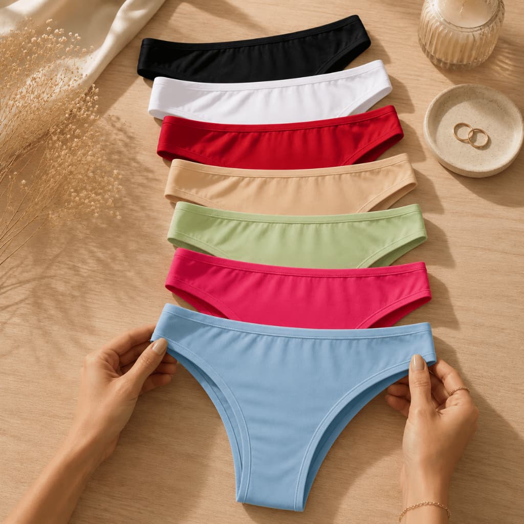 Kit com 10 Calcinhas Tanga Conforto de Microfibra C Forro de Algodão