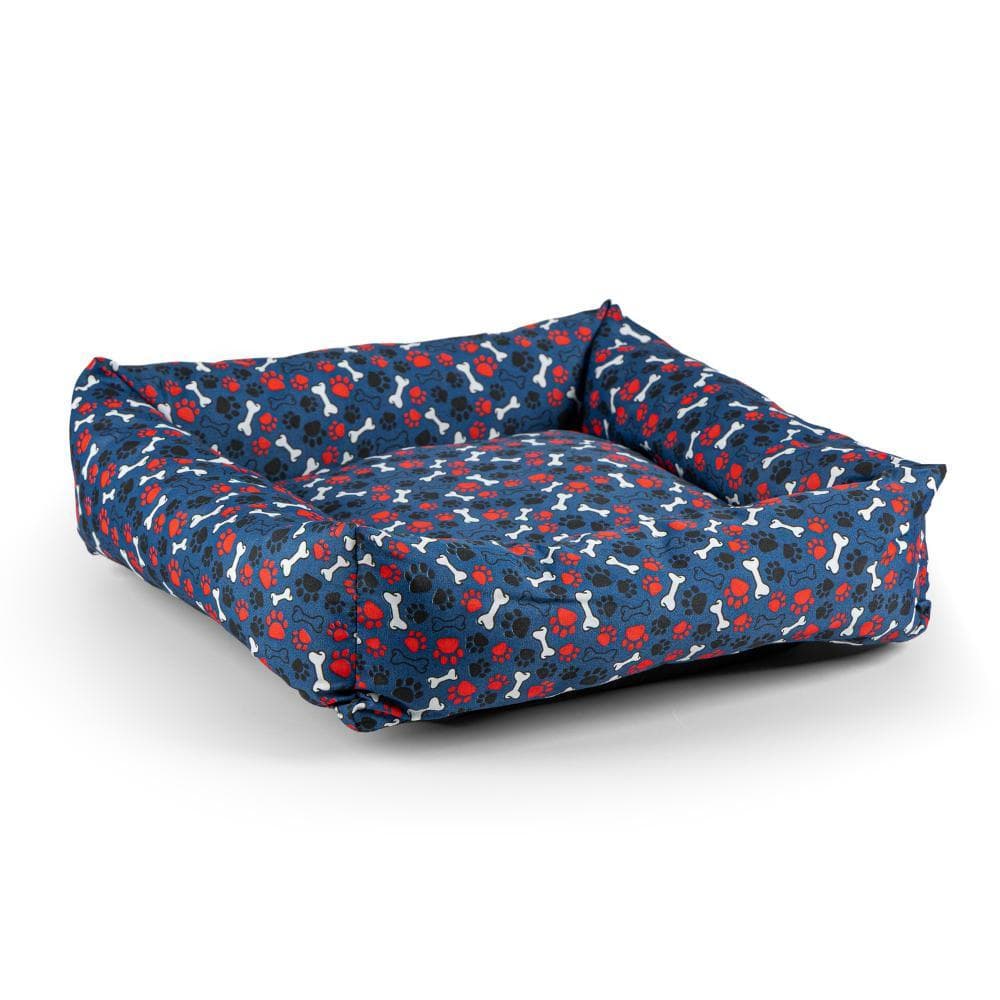 Cama Pet Quadrada 50x50 Confortável com Zíper e Base Antiderrapante Tecido Resistente