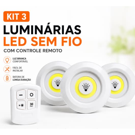 Kit Luminária Spot Led 10w Embutir 3 em 1 Redondo Direcionável Branco Frio/Quente/Neutro