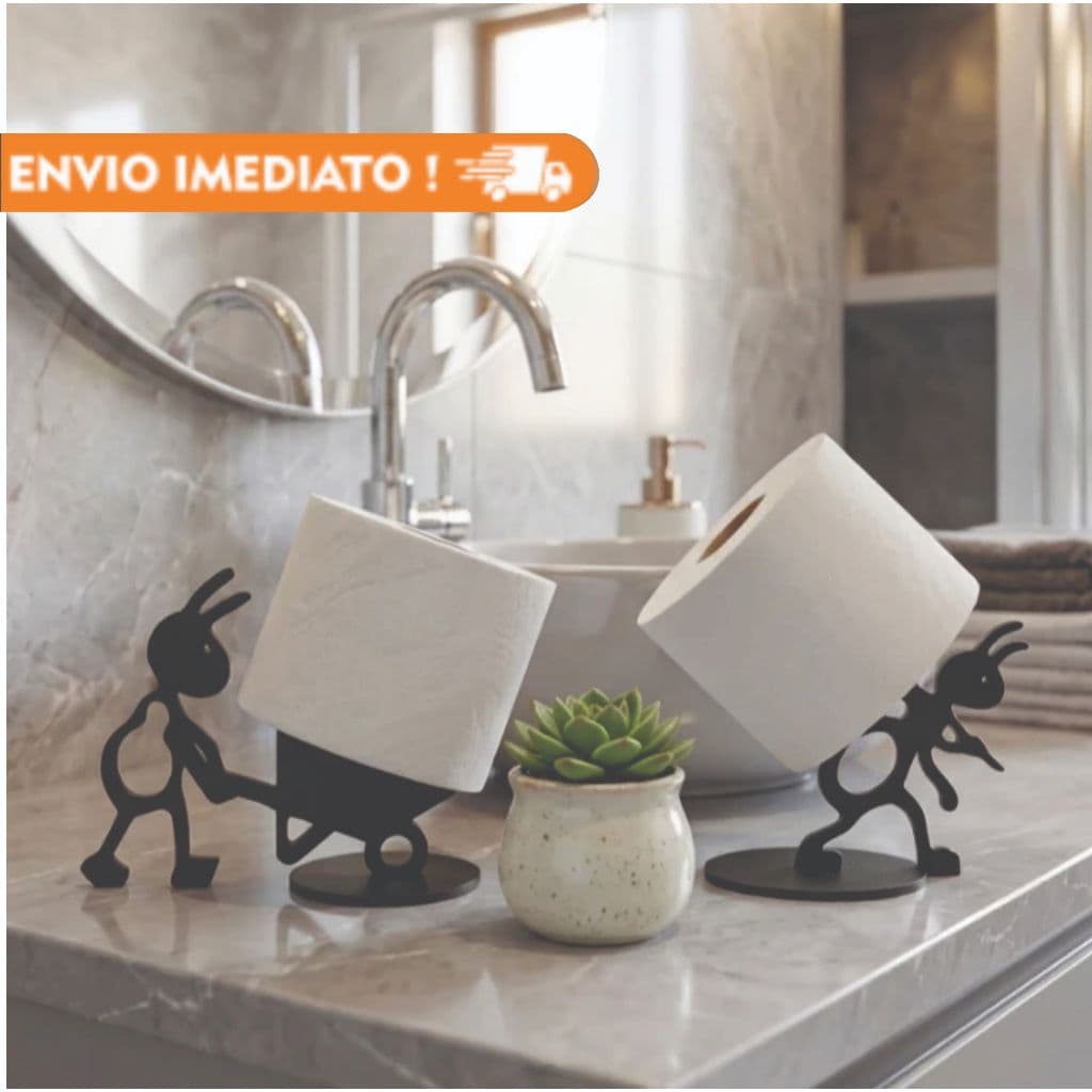 Suporte Papel Higiênico Formigas Criativo Decorativo Banheiro Moderno