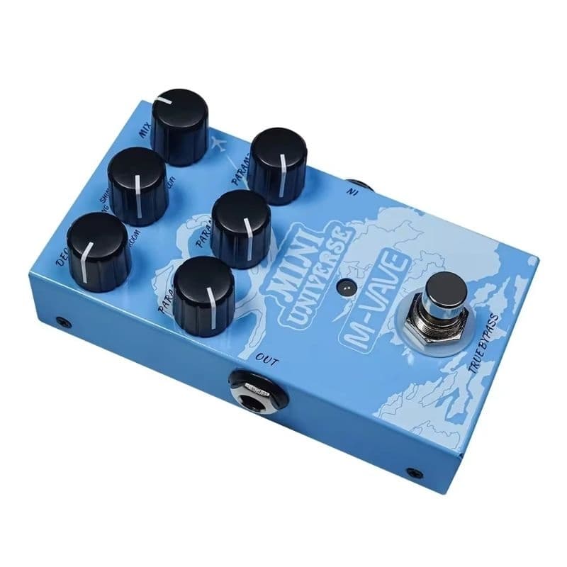 Pedal de Efeito M-Vave Mini Universe com 9 Modos de Reverberação Digital