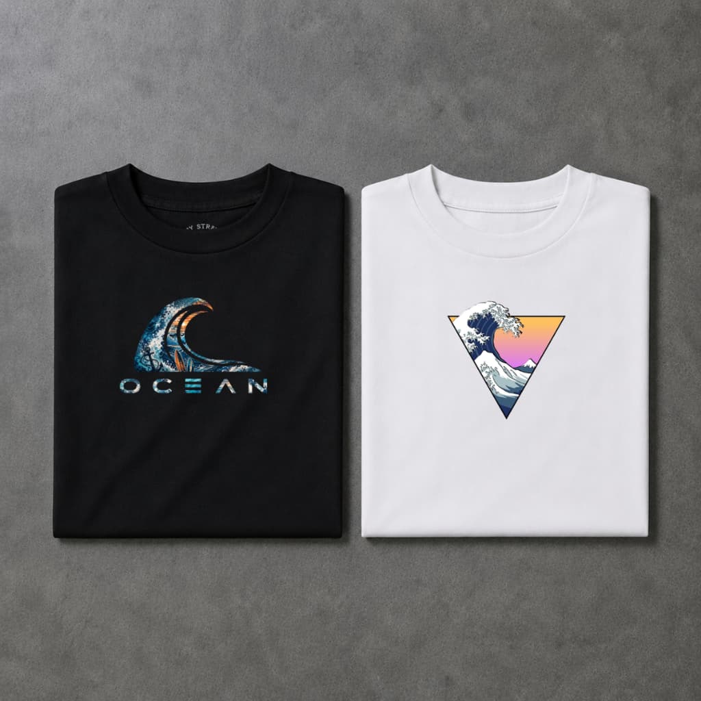 Kit de Camiseta Algodão Fio 30 Estampa Moderna Esportiva Colors Variações