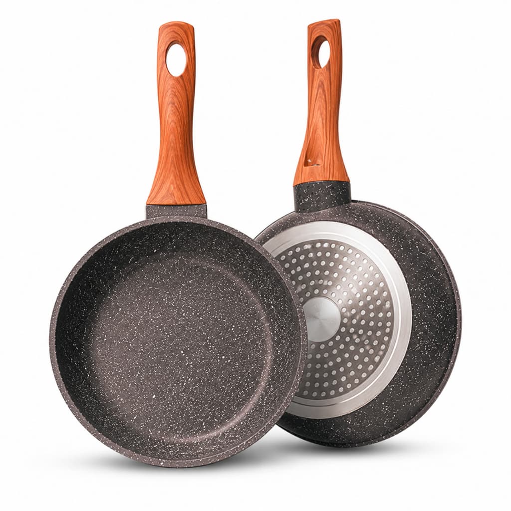 Frigideira Antiaderente | 18cm 20cm 22cm | Granito Alta Durabilidade Nanocerâmica Indução Gás