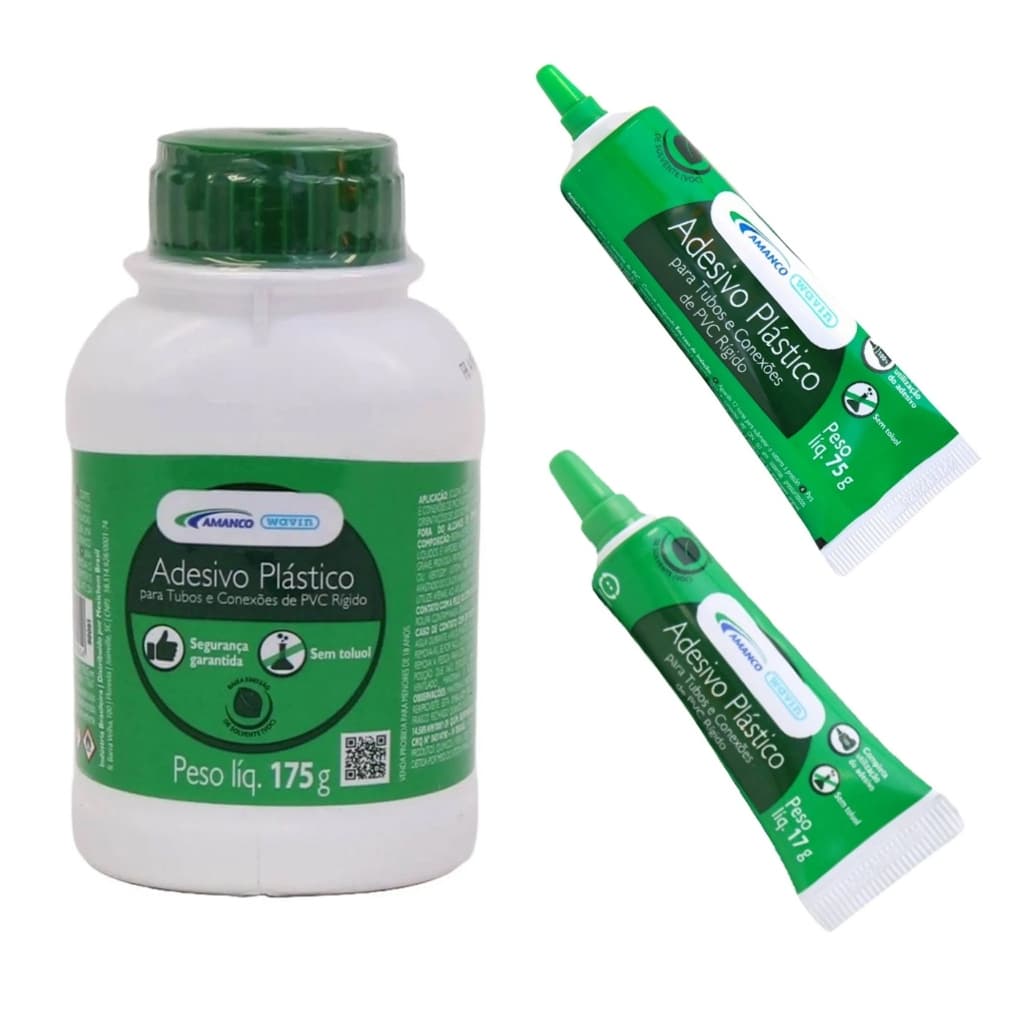 Cola para cano PVC Adesivo Plástico para Tubos e Conexões PVC Amanco