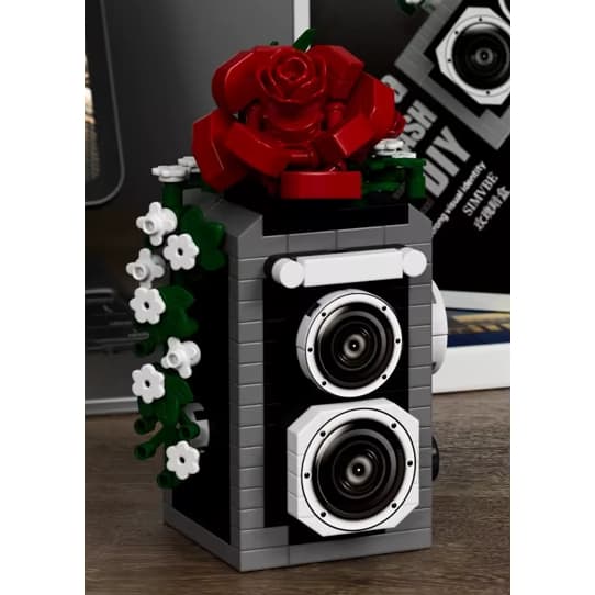 Conjunto de blocos de construção de modelo Câmera rosa