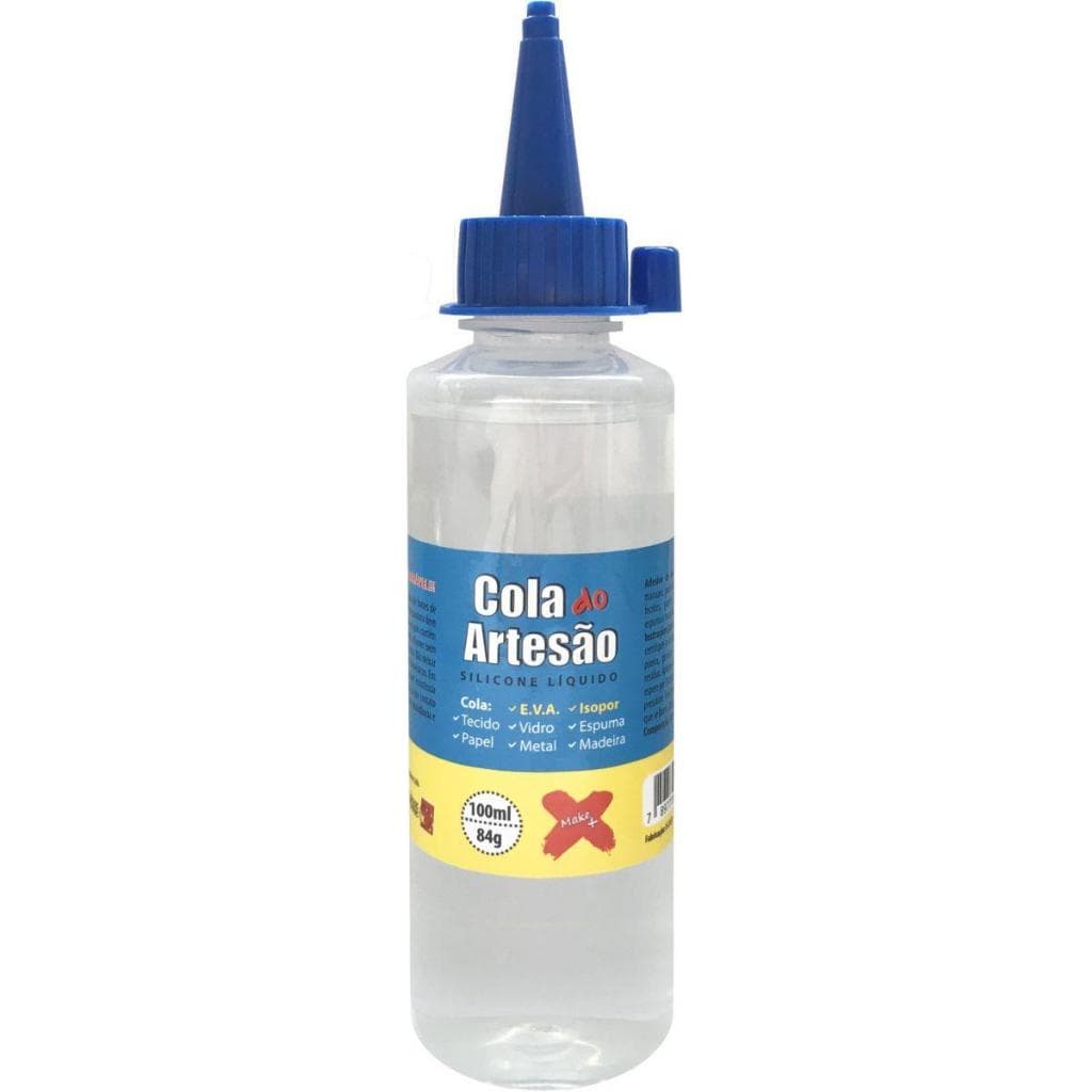 Cola para artesanato Artesao Silicone Liquido 100ml - Make+ CX.C/12