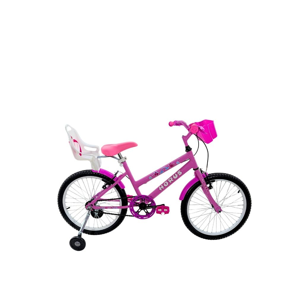 Bicicleta Infantil Aro 20 Fem Doll Com Caderinha de Boneca e Rodinha NV