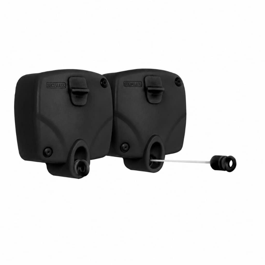 Varal modular retrátil automático Secalux preto com cordas reforçadas de 5 metros por modulo