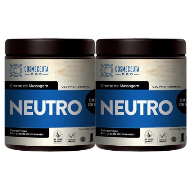 Creme de Massagem Neutro 1kg Cosmeceuta 2 Unidades