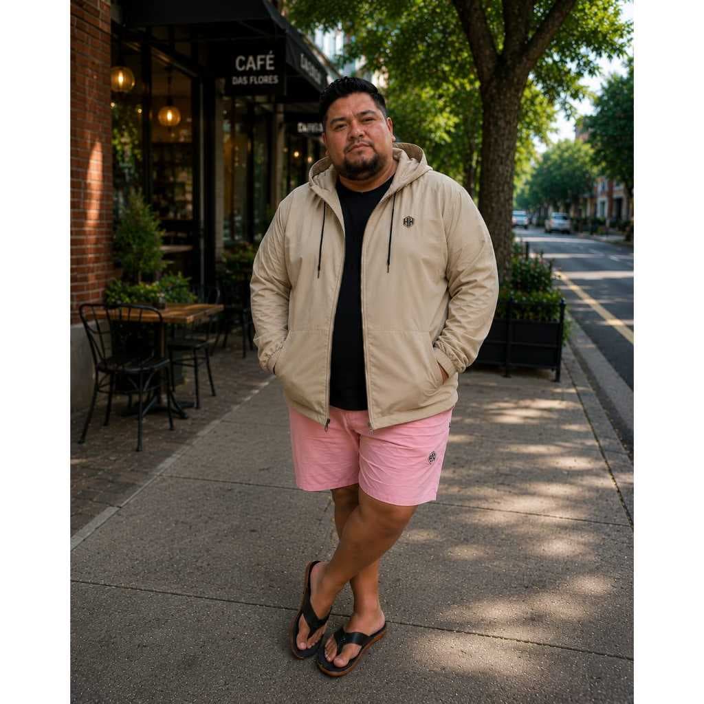 Jaqueta Corta Vento Plus Size Masculina WOLVES HILL Casual  Repelente A Água