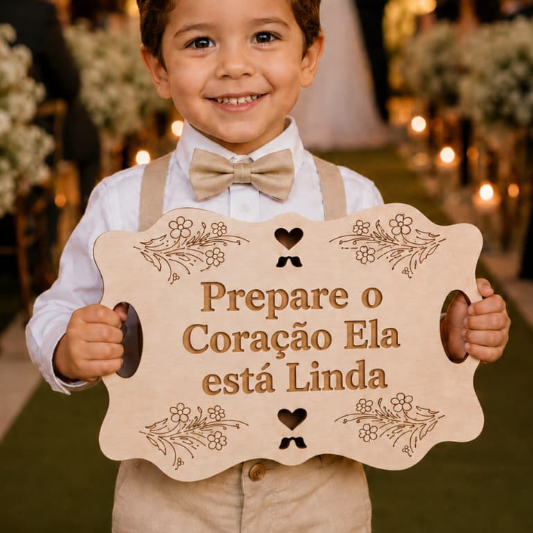 Plaquinha Para Casamento Entrada Pajem Daminha Personalizada Com A Sua Frase