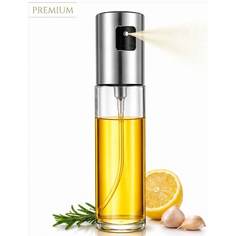 Borrifador Culinario Spray Azeite e Vinagre Galheteiro Vidro Pulverizado Dispenser Cozinha Pratica