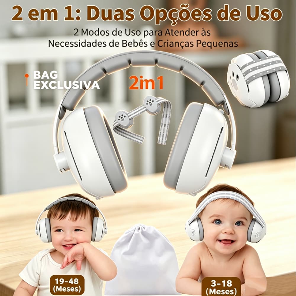 Tcp Abafador Autismo Infantil Fone Protetor de Som Ouvido Auricular Ruido Super Confortavel