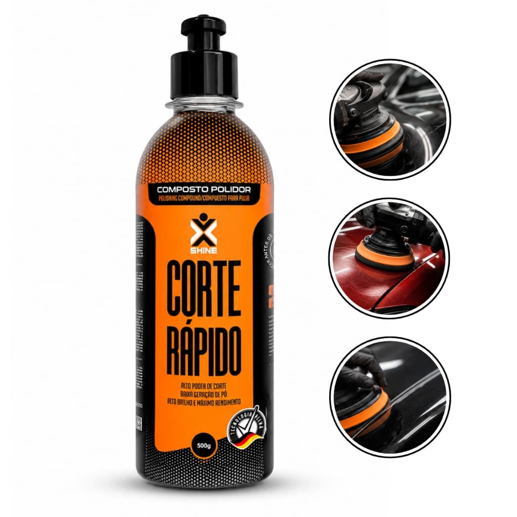 Composto Polidor Massa Polir Automotivo Carro Pintura Corte Rápido Remove Riscos Profissional 500ml