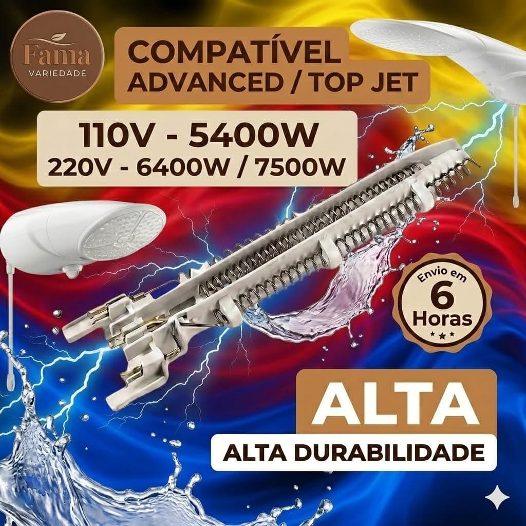 Resistência Ducha Advanced e Top Jet Multitemperatura Paralela