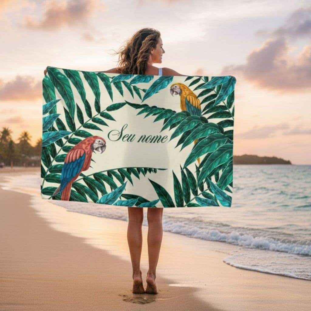 Kit 10 Cangas Personalizadas Com seu Nome - Moda Praia Brindes Festas