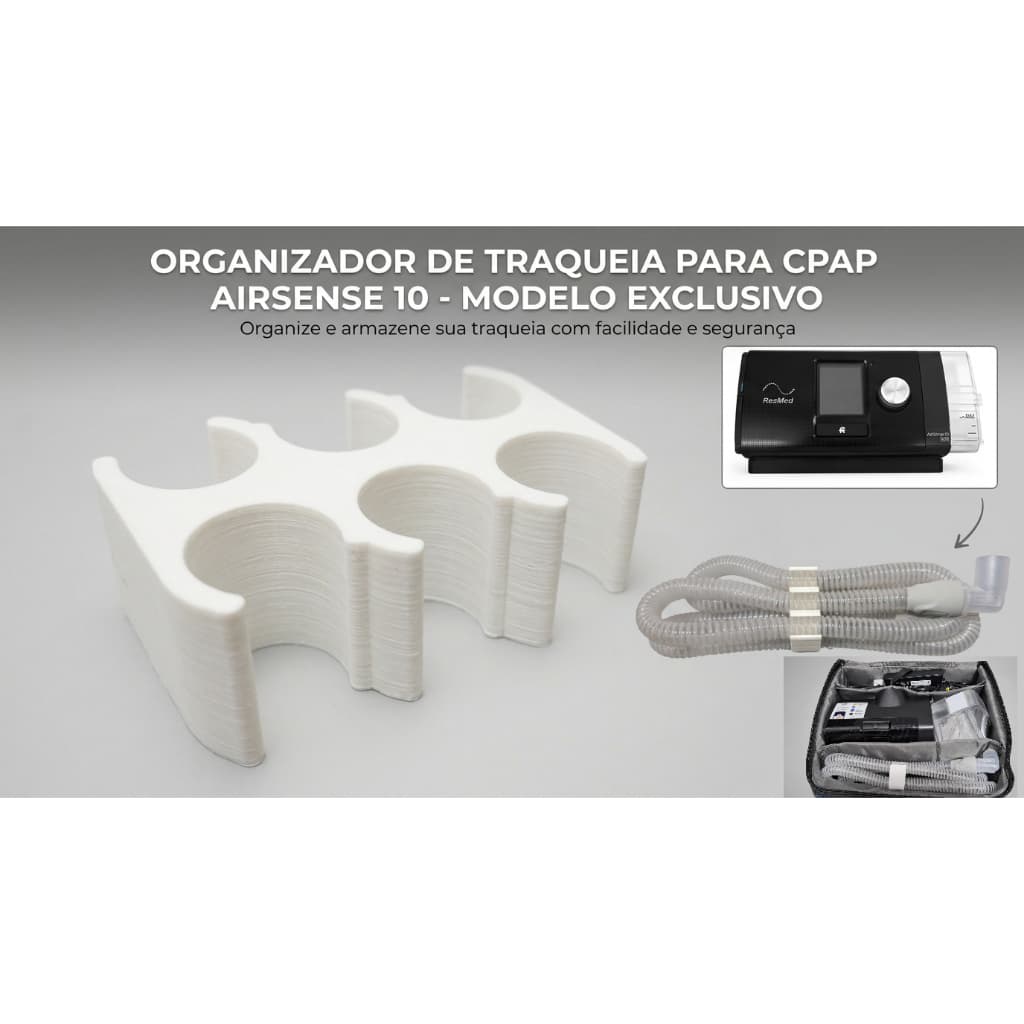 Organizador de Traqueia para CPAP ResMed AirSense 10  Praticidade e Organização para Viagens e Armazenamento