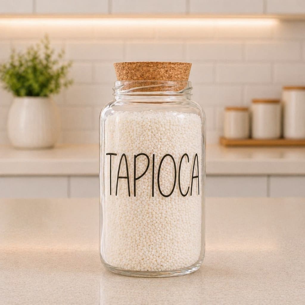 Pote de Vidro Tapioca 810 ml Com Tampa Rolha Cortiça| Mantimento