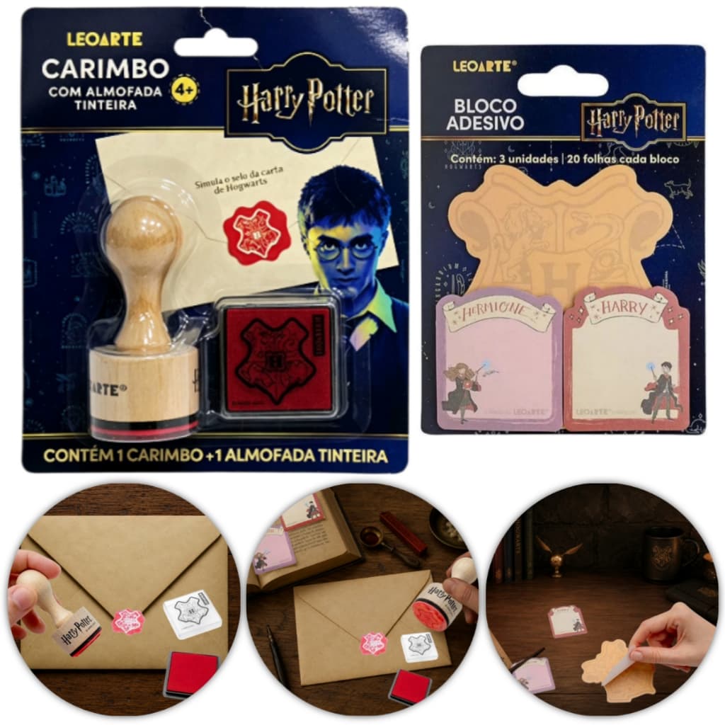 Bloco Adesivo Post-It Sticker Carimbo Almofada Harry Potter