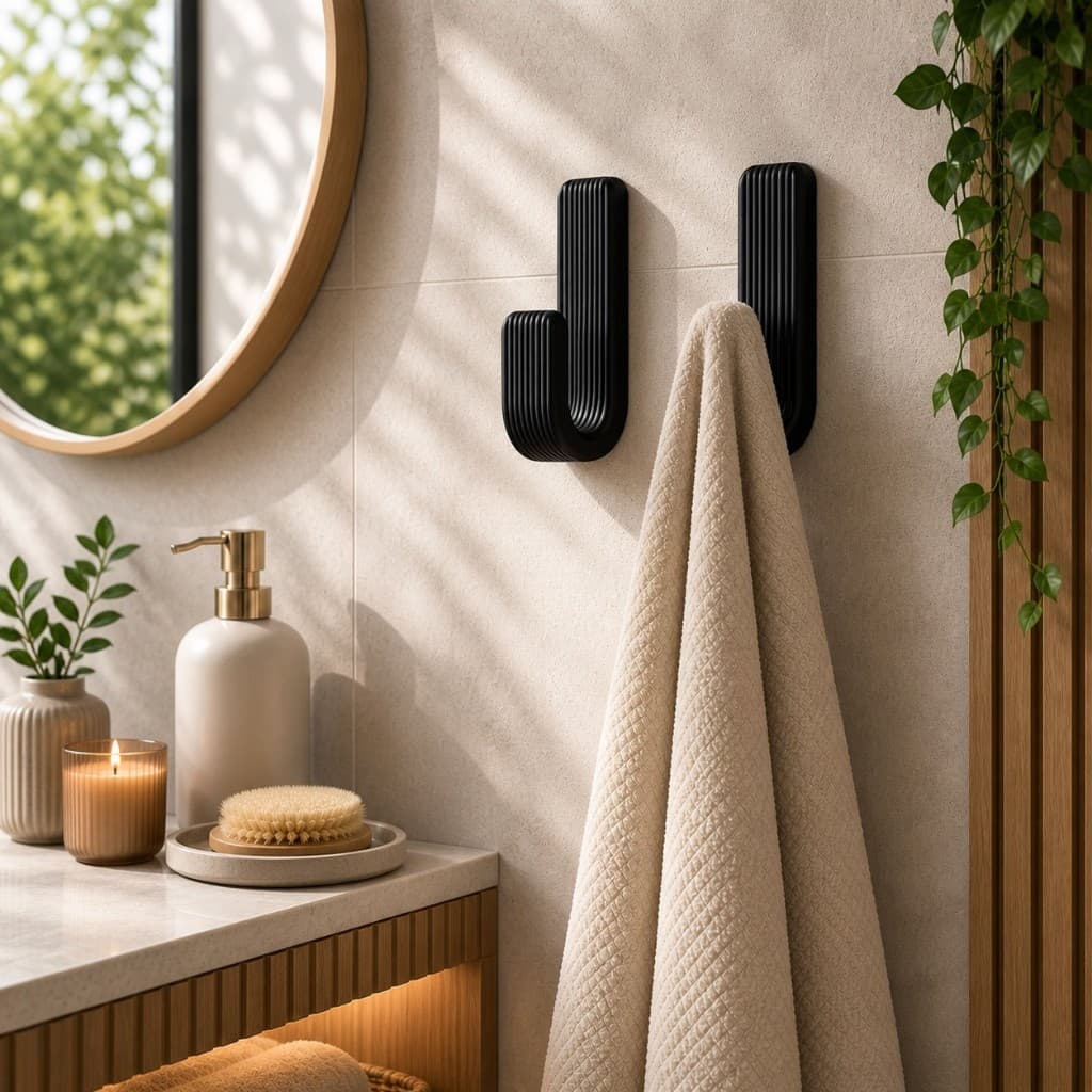Kit Suporte para toalha de banho para Parede Pratico Suporte Resistente para organização