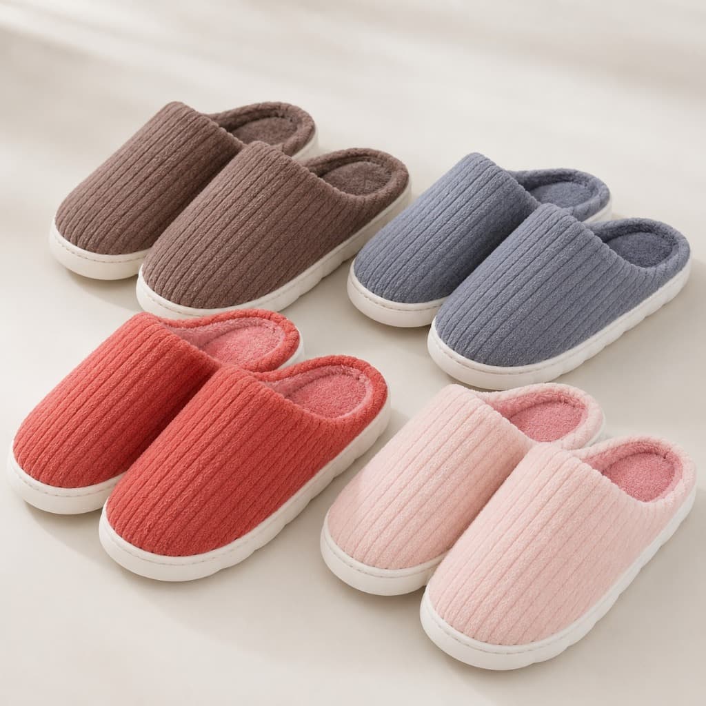 Pantufa Feminina e Masculina Inverno Pelúcia Confortável Solado Antiderrente