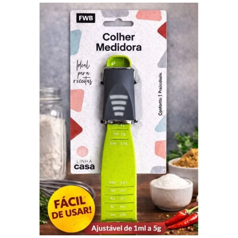 Colher Medidora Ajustável Multifuncional – Medidor para Cozinha