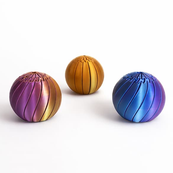 Esfera Sensorial - Bola Fidget Toy para Foco Antiestresse Antiansiedade Impressão 3D PLA Silk