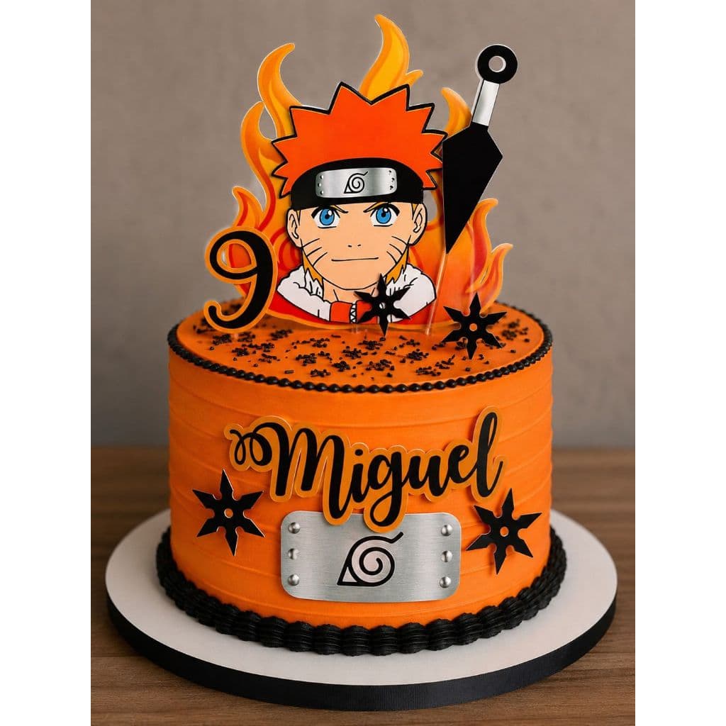 Topo de Bolo Personalizado Naruto / Topper Naruto