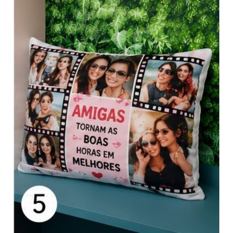 Travesseiro personalizados com fotos e frases 35x70 cm