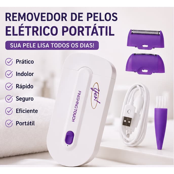 Removedor de pelos elétrico portátil Exarion para cuidados diários