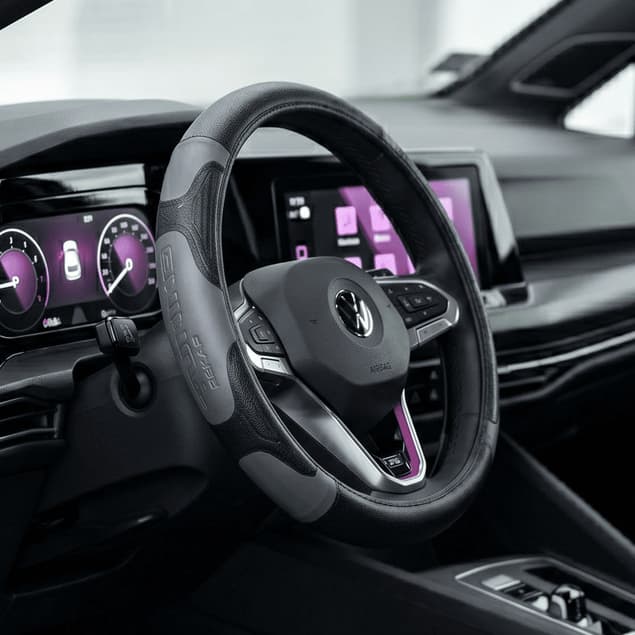 Capa Para Volante De Carro Cinza Universal Borracha Ecológica Silicone 8 Cores