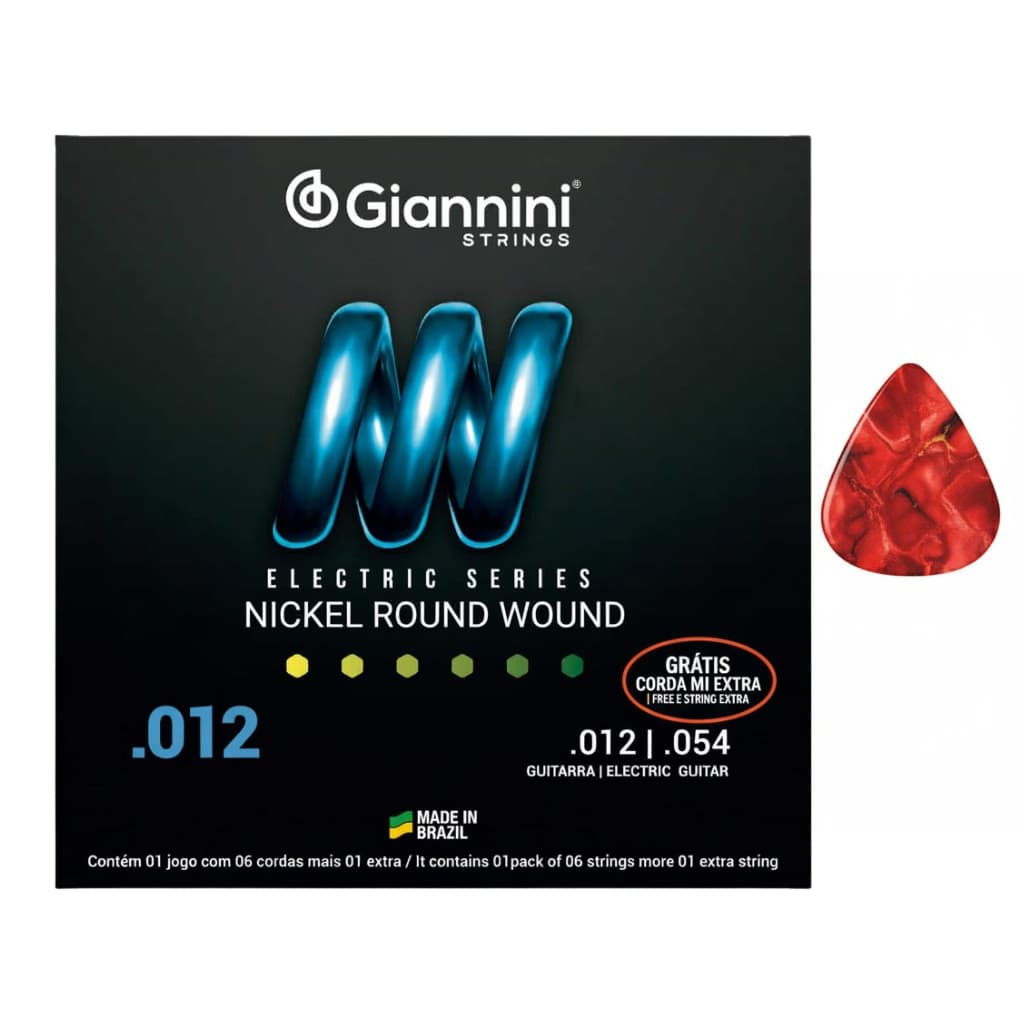 Encordoamento Giannini Guitarra Elétrica 012 Longa Duração