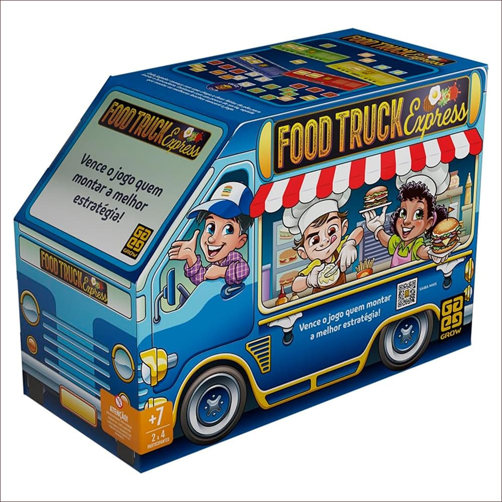Jogo De Tabuleiro Food Truck Express Grow p/ 2 a 4 Jogadores