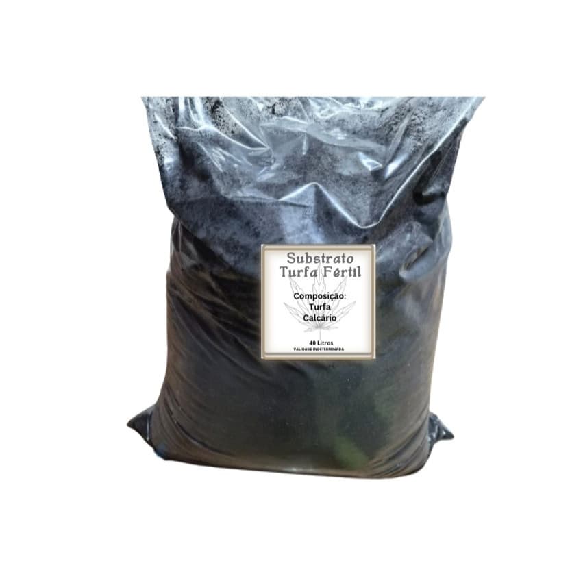 Turfa Fértil Orgânica 40L / 20kg para Vasos, Horta, Cultivo Indoor, Substrato Natural Terra Vegetal