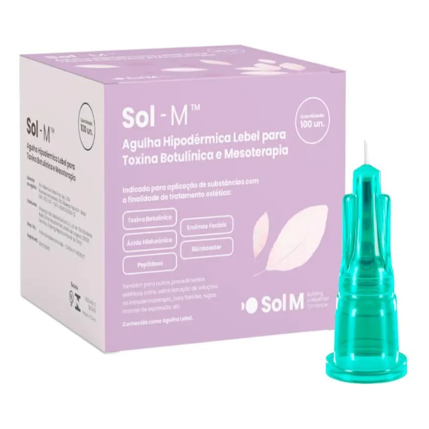 Agulha Lebel 32g 4mm Para Botox E Mesoterapia Sol-m KIT 10/25/50/100 UN